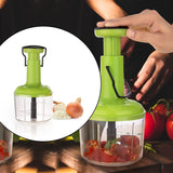 Manual Speedy Hand Press Food Chopper for Vegetables, Fruits, Nuts and More-Egg Whisk-Perfect Chopping with Easy Push and Close Button 1100 ml